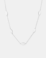 Marquise Station Necklace in Sterling Silver