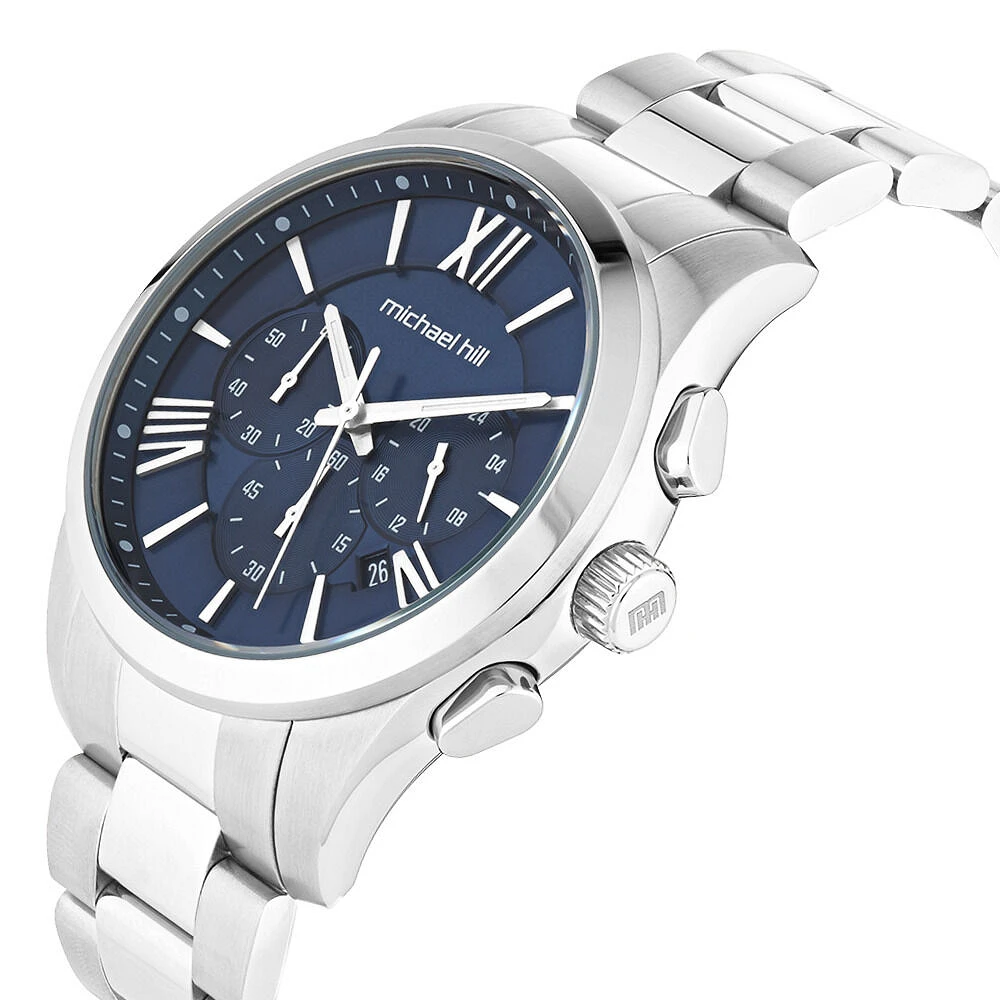 Men's Chronograph Watch in Black Tone Stainless Steel