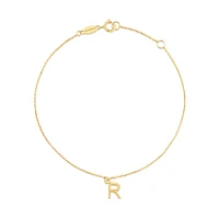19cm (7.5") C Initial Bracelet in 10kt Yellow Gold