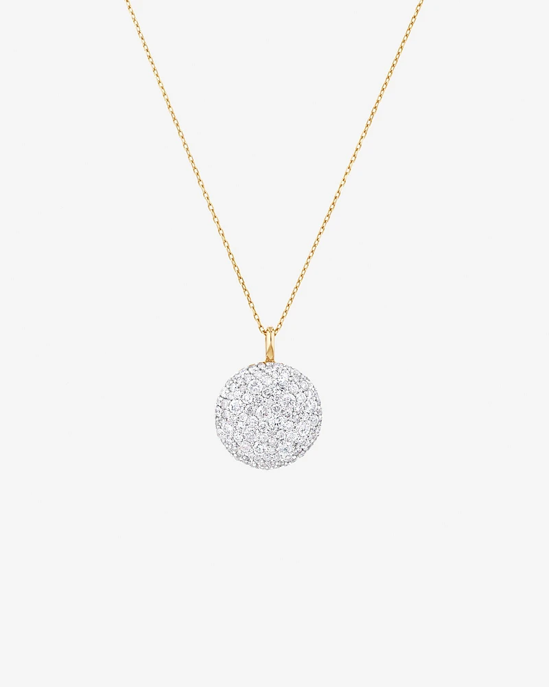 Stardust Pendant with 1.26TW of Diamonds in 10kt Yellow Gold and Rhodium