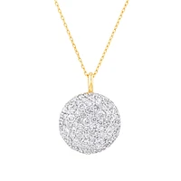 Pendentif Stardust en or jaune 10 K et rhodium avec diamants totalisant 1,26 ct