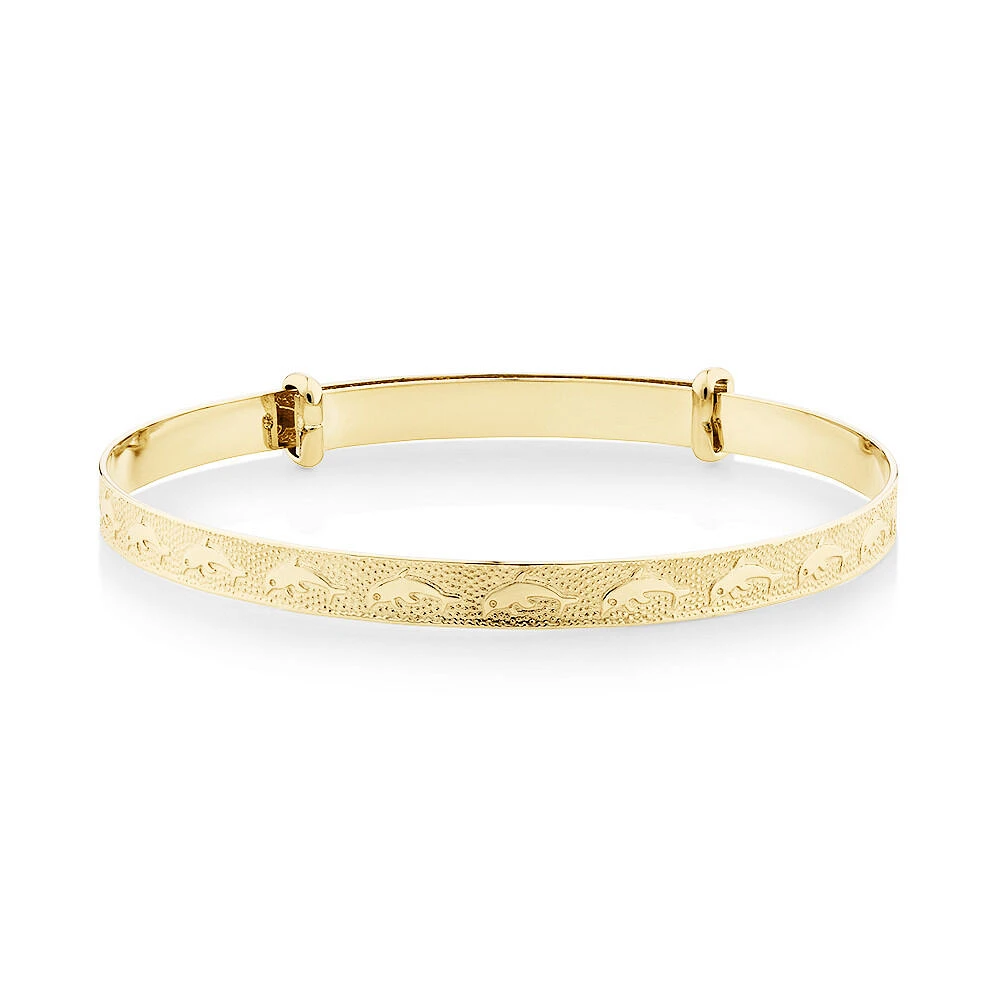 Expandable Baby Bangle in 10kt Yellow Gold