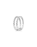 Bague complémentaire en or blanc 14 K avec diamants totalisant 0,50 ct