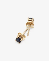 Stud Earrings with Sapphire in 10kt Yellow Gold