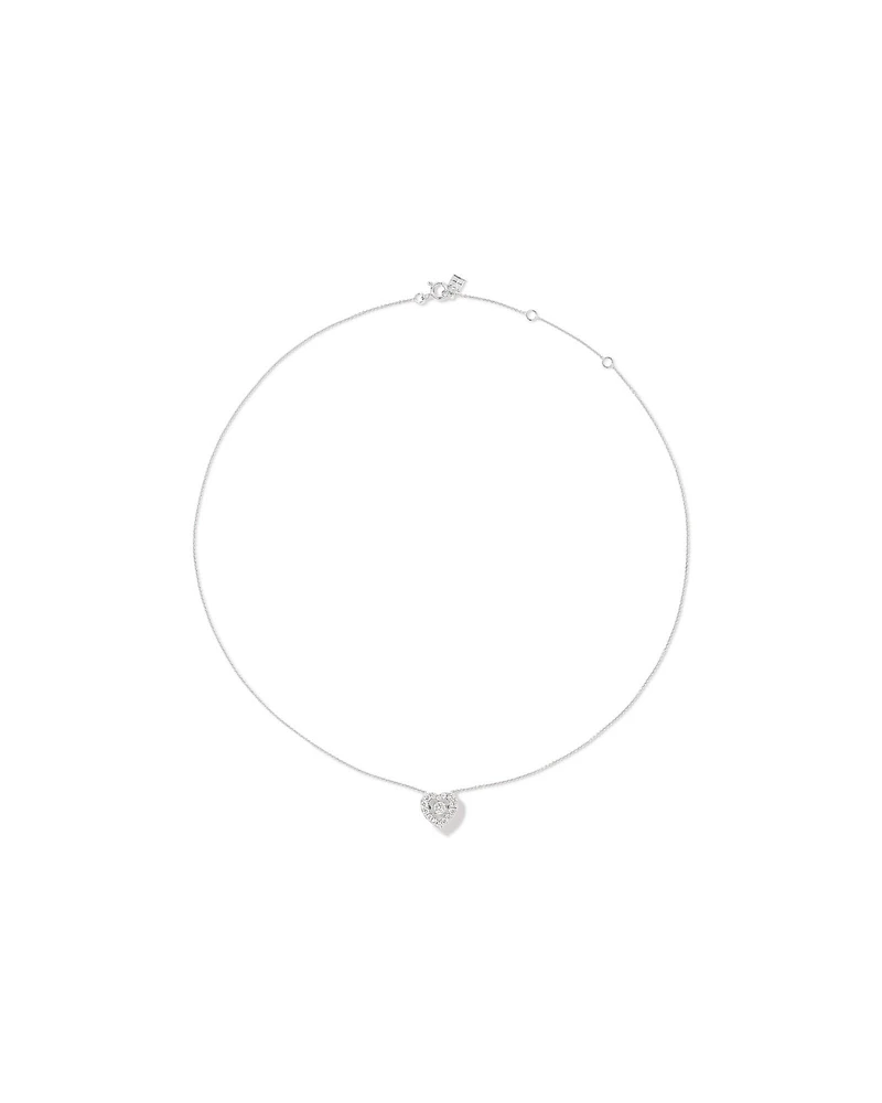 0.38 Carat TW Round Brilliant Laboratory-Grown Diamond Heart Pendant in Sterling Silver