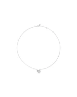 0.38 Carat TW Round Brilliant Laboratory-Grown Diamond Heart Pendant in Sterling Silver