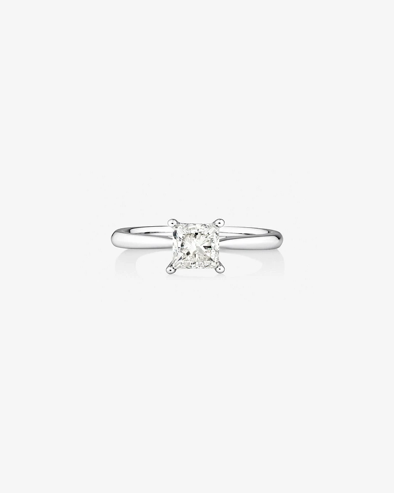 Evermore Certified Solitaire Ring With 1 Carat TW Diamond In 14kt Yellow/White Gold