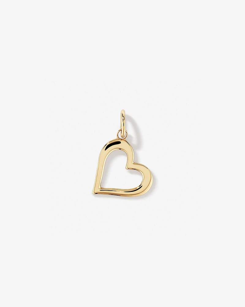 Open Love Heart Pendant in 10kt Yellow Gold