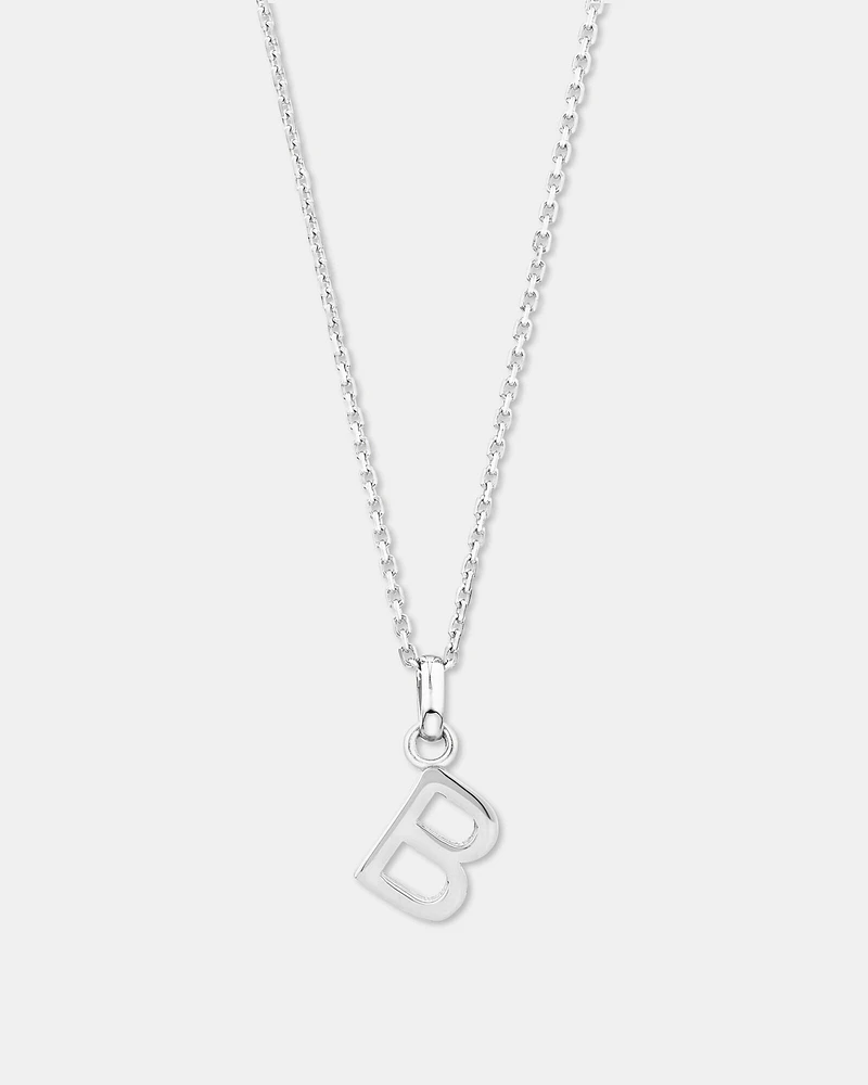 "U" Initial Pendant in Sterling Silver