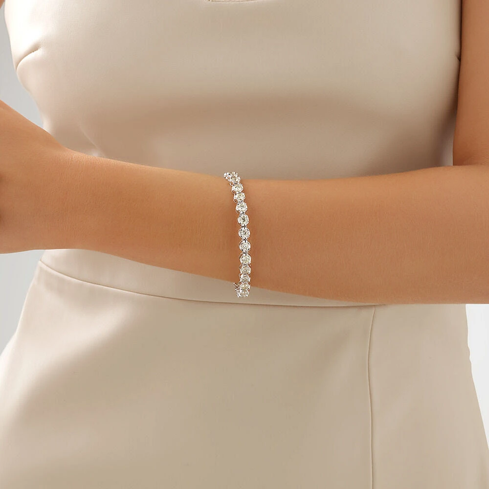 8.00 Carat TW Diamond Tennis Bracelet in 14kt White Gold