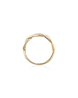 Twist Ring with 1/5 Carat TW of Diamonds in 10kt Yellow Gold