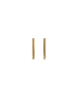 8mm Narrow Bar Stud Earrings in 10kt Yellow Gold