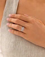 Certified Solitaire Engagement Ring with a 3/4 Carat TW Diamond in 18kt White Gold