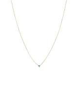 Emerald Trio Necklace in 10kt Yellow Gold