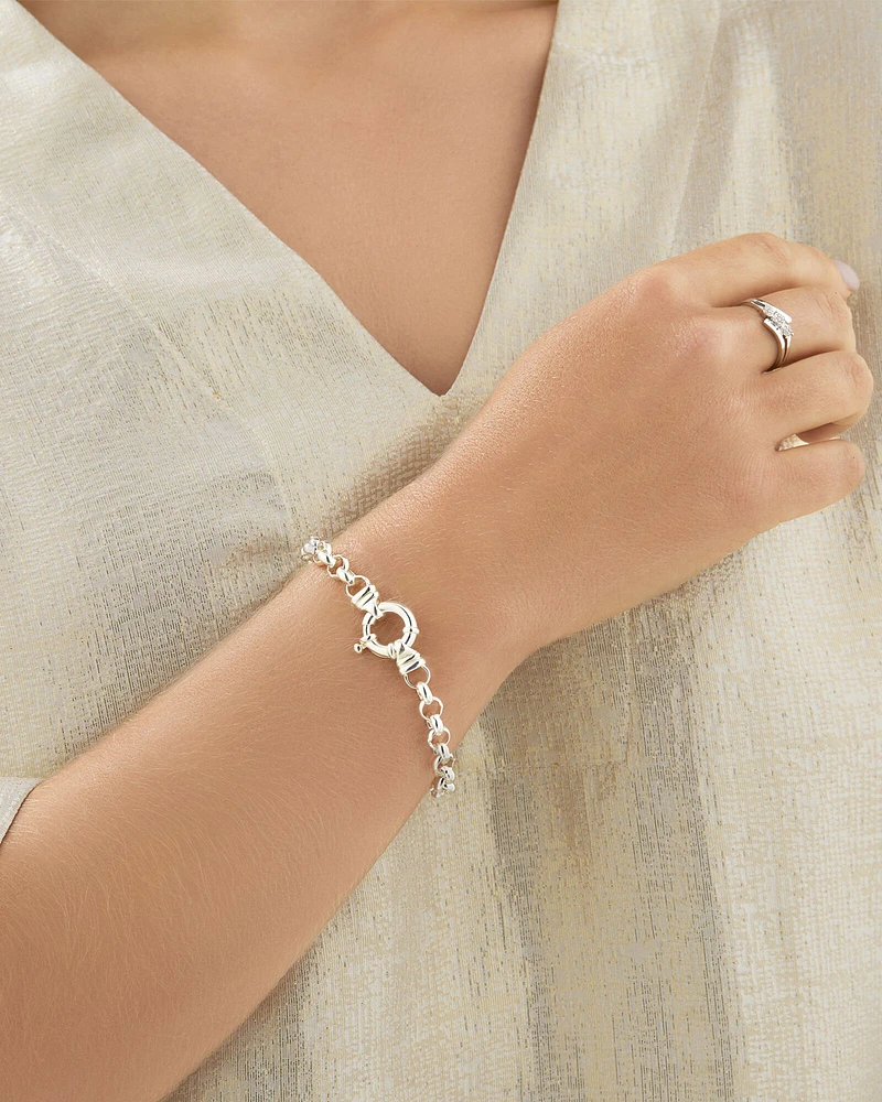 19cm (7.5") Belcher Bracelet in Sterling Silver