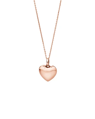 Puff Heart Pendant in 10kt Rose Gold