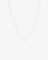 Mini Diamond Solitaire Necklace in 10kt White Gold