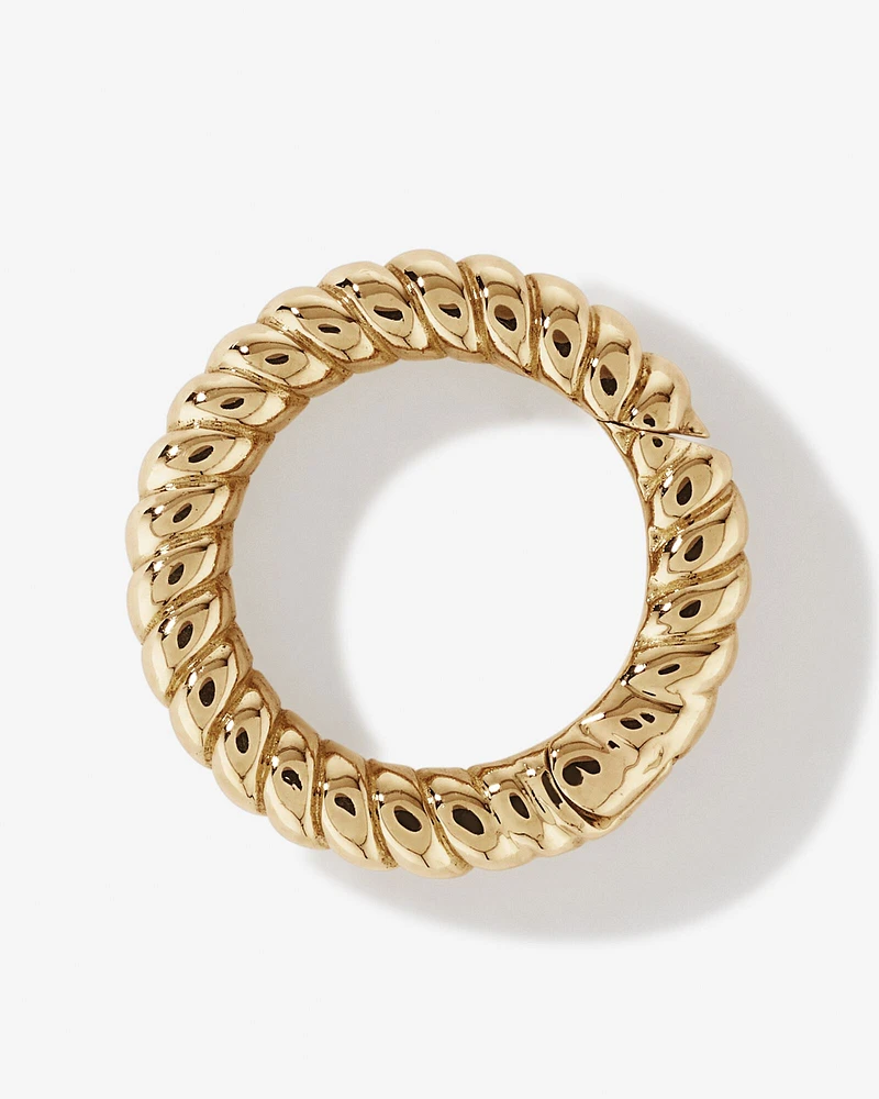 Twisted Circle Pendant Connector in 10k Yellow Gold