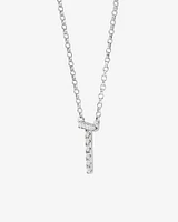 A' Initial necklace with 0.10 Carat TW of Diamonds in 10kt White Gold