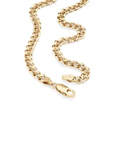 55cm (22") 6mm-6.5mm Width Solid Curb Chain in 10kt Yellow Gold