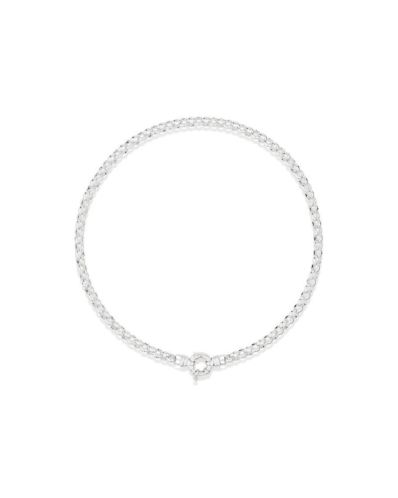 Chaîne belcher en argent sterling de 45 cm, largeur de 6,5 à 7 mm