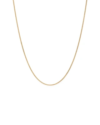 45cm (17") 2.1mm Width Solid Diamond Cut Curb Chain in 10kt Yellow Gold