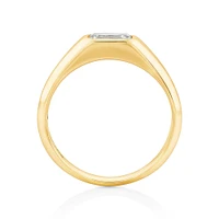 Bague à solitaire en or blanc 14 K avec diamant créé en laboratoire totalisant 1 ct