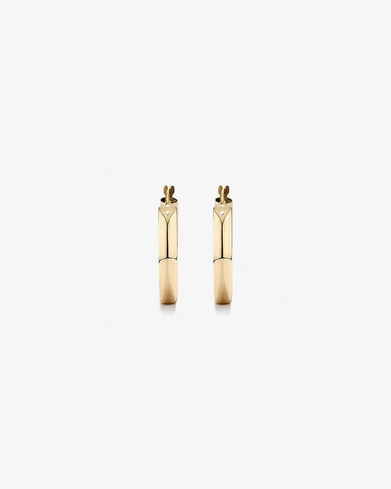 20mm Round Hoop Earrings in 10kt Yellow Gold