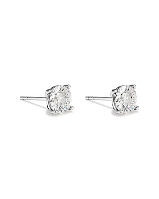 1.00 Carat TW Canadian Diamond Solitaire Stud Earrings in 18kt White Cold