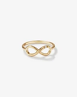 Bague infini ornée d'un diamant en or jaune 10kt