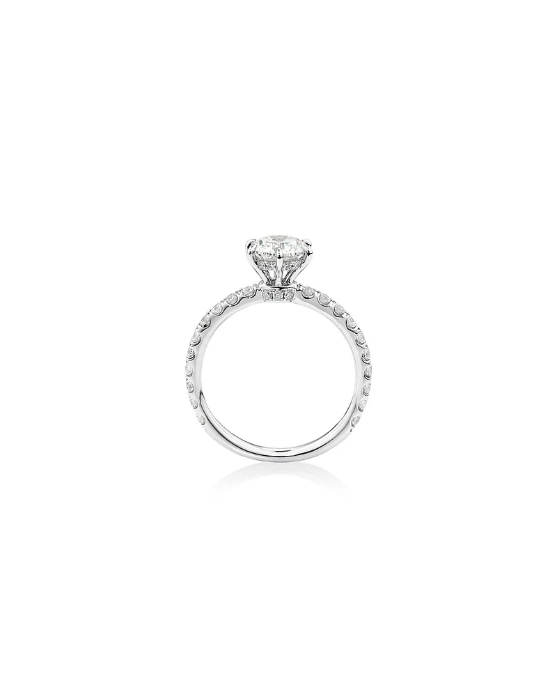 Sir Michael Hill Designer Engagement Ring with 1.37Carat TW of Diamonds in 18kt White Gold