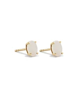 Stud Earrings with Opal in 10kt Yellow Gold