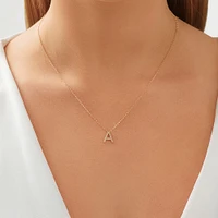 "K" Initial Necklace with 0.10 Carat TW of Diamonds in 10kt Yellow Gold