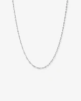 50cm (20") 3.9mm Width Large Diamond Cut Infinity Link Chain Necklace in Sterling Silver