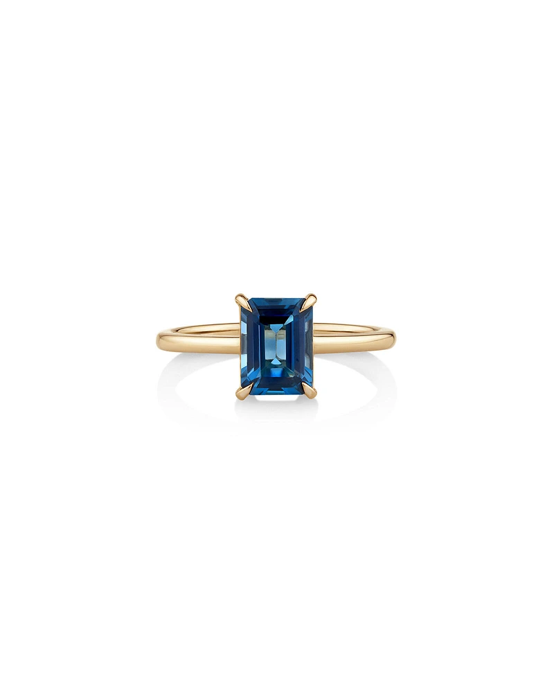 London Blue Topaz Ring in 10kt Yellow Gold