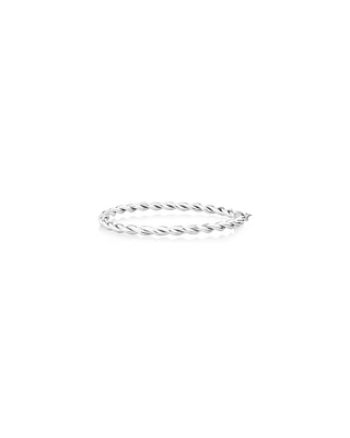 Croissant Twist 60cm Hollow Bangle in Sterling Silver