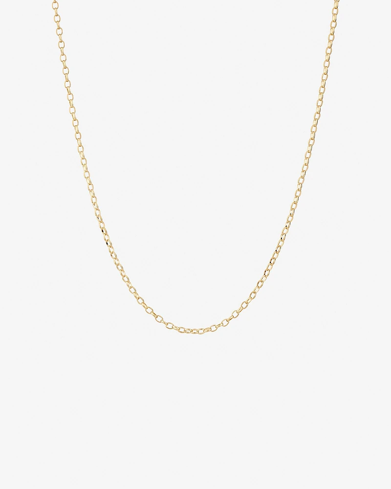 55cm (22") Oval Belcher Chain in 10kt Yellow Gold