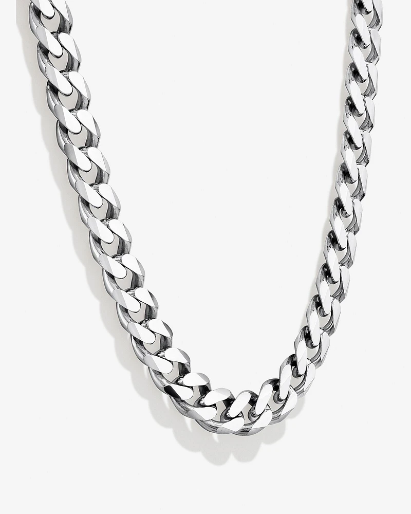 13mm Curb Chain in Sterling Silver