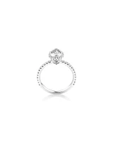 Sir Michael Hill Designer Halo Pear Engagement Ring with 1.36 Carat TW of Diamonds in 18kt White Gold