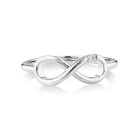 Diamond Accent Infinity Ring Sterling Silver