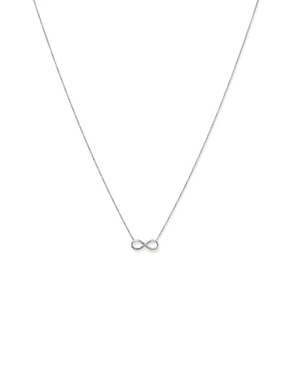 Collier infini avec accent de diamant en argent sterling