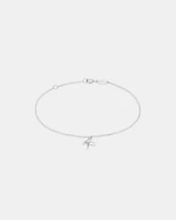 19cm (7.5") N Initial Bracelet in Sterling Silver