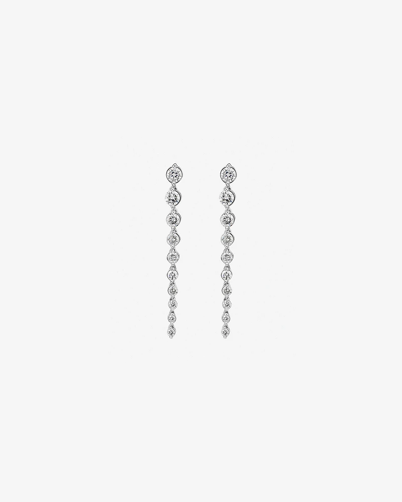 Drop Earrings with Carat TW of Diamonds in 18kt Gold