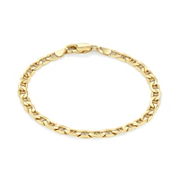 19cm (7.5") 4.5mm-5mm Width Hollow Anchor Bracelet in 10kt Yellow Gold