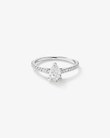 Pear Solitaire Engagement Ring with 1.12ct TW of Diamonds in 14kt White Gold