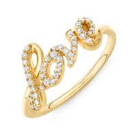 Love Ring with 0.18 Carat TW of Diamonds in 10kt Yellow Gold