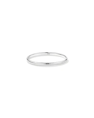 3.7mm Width Solid Round Baby Bangle in Sterling Silver