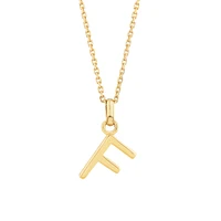 O Initial Pendant in 10kt Yellow Gold