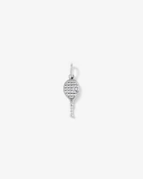 Diamond Accent Tennis Racquet Pendant in Sterling Silver