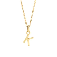 O Initial Pendant in 10kt Yellow Gold